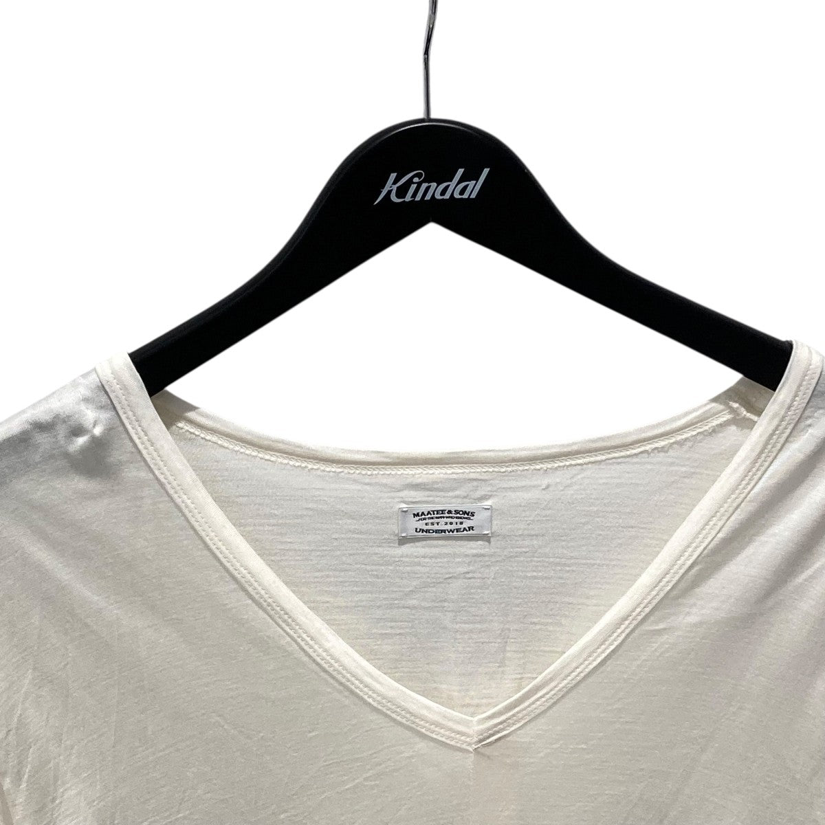 【値下げ】MAATEE＆SONS SILK LONG SLEEVE TEE 長袖カットソー MT4103-0804 ネイビー サイズ：1 (梅田クロス茶屋町店) kindal_8039000898531
