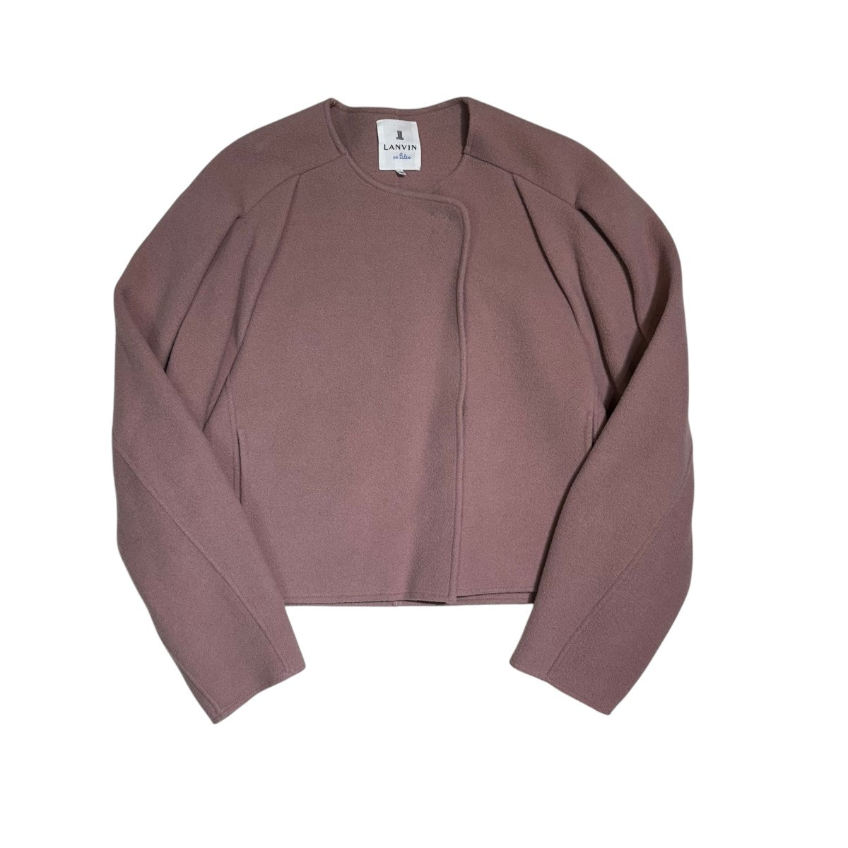ランバンオンブルーのストール付き タックスリーブ ウールジャケット 3196107です。 LANVIN en Bleu 古着・中古 アウター アイテム