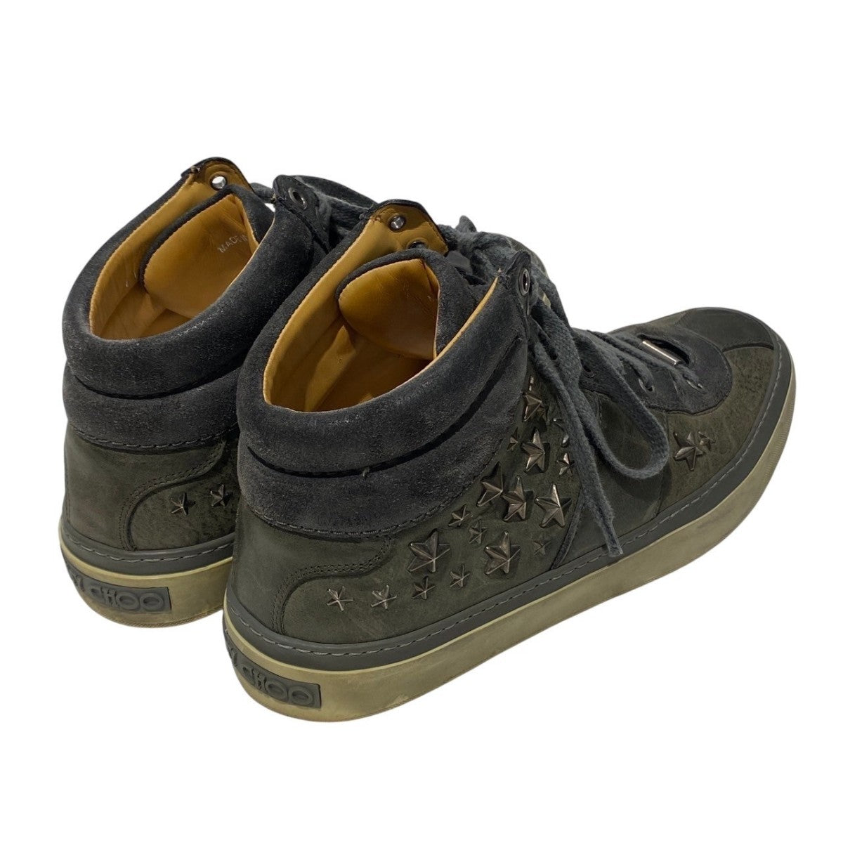 JIMMY CHOO(ジミーチュウ) スタッズエナメルハイカットスニーカー