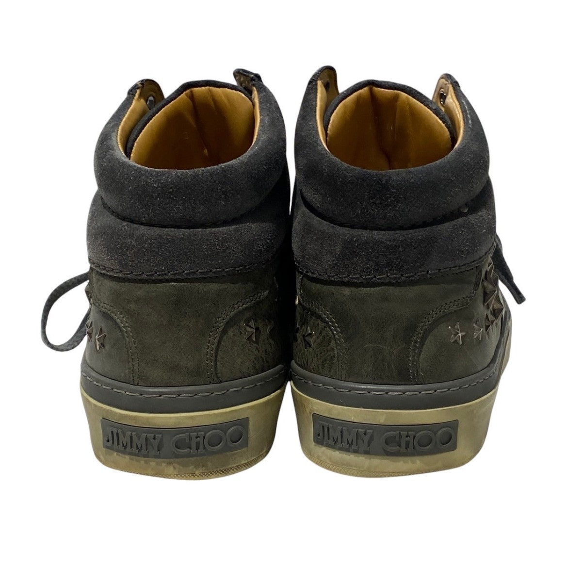 JIMMY CHOO(ジミーチュウ) スタッズエナメルハイカットスニーカー