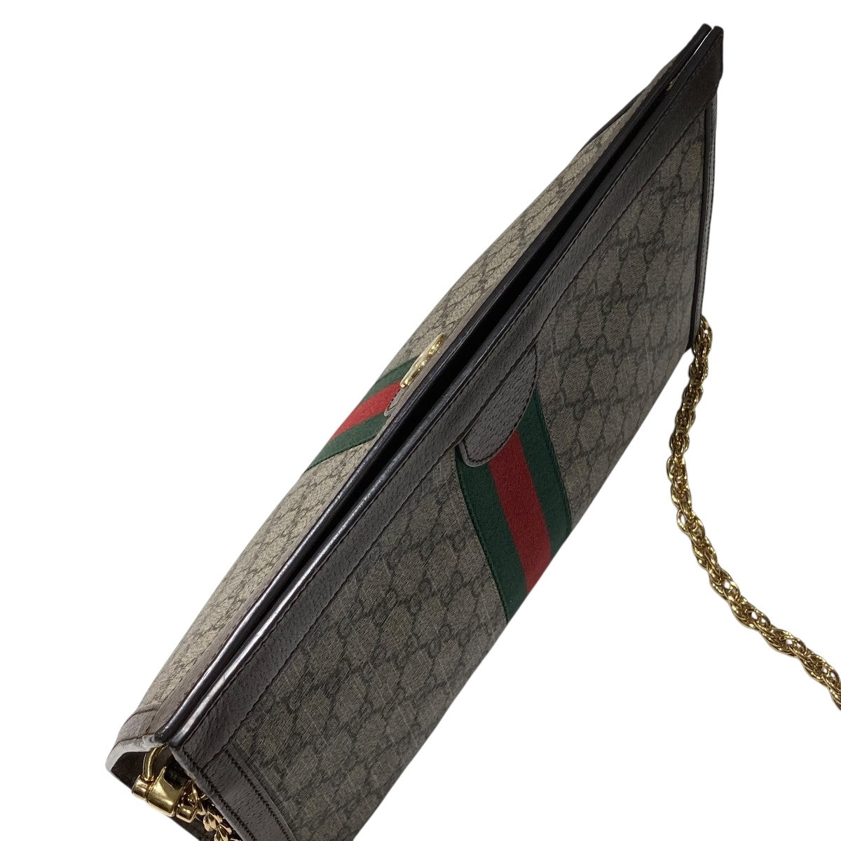 グッチ/GUCCI/大きめショルダーバッグ/GG柄/ブラウン 新品未使用品 グッチ GUCCI GG柄 ブラウン GGキャンバス×レザー ワン
