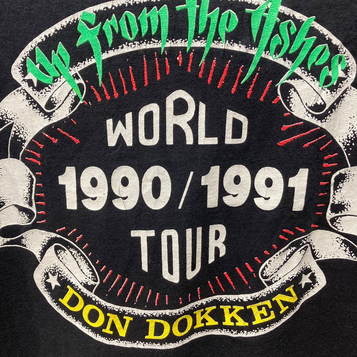 VINTAGE 90s DON DOKKEN WORLD TOUR 90 91ドン ドッケン プリント Tシャツ 古着・中古-5枚目のアイテム画像
