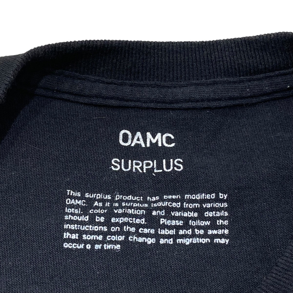 【緊急値下げ‼️】OAMC カットソー OAMC(オーエーエムシー) STAFF T-SHIRT半袖カットソー ブラック