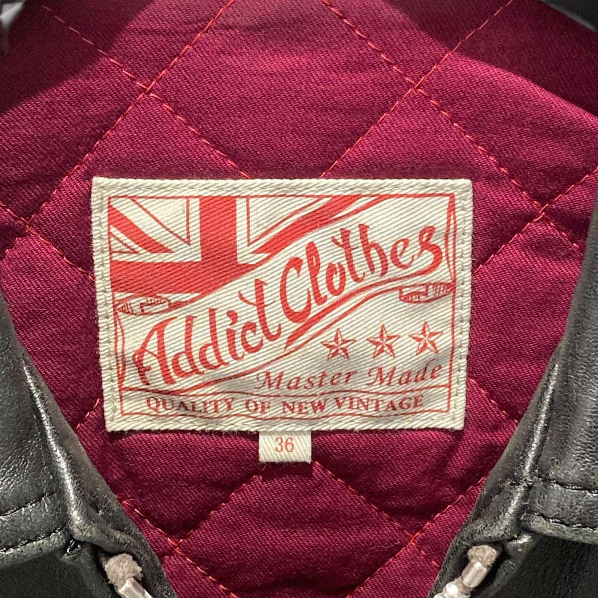 アディクトクローズ　レザージャケット 二子玉)ADDICT CLOTHES アディクトクローズ 希少 サイクロン型