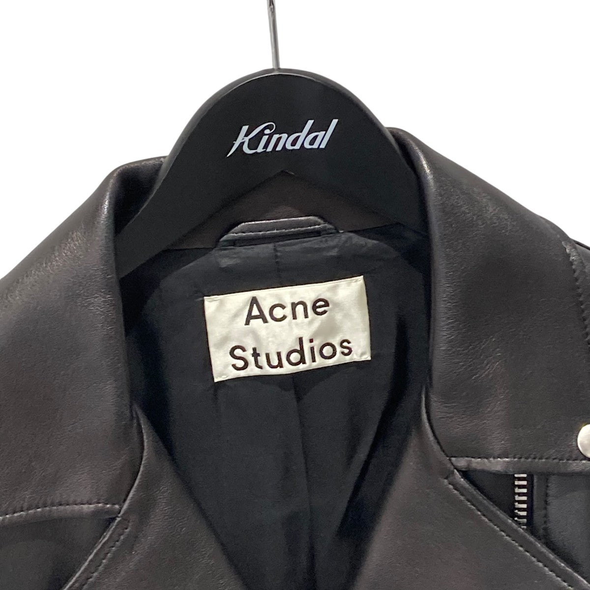 SALE！Acne Studios ブラックレザーライダースジャケット　36 ACNE STUDIOS レザー ライダースジャケット ベルト付き | NET-A