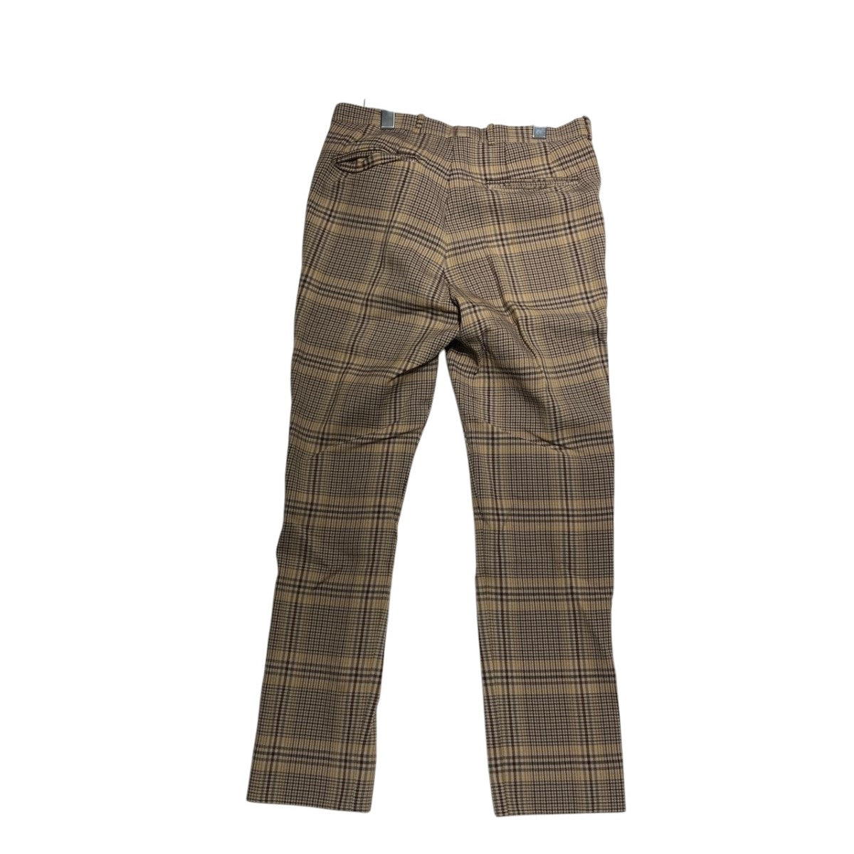 19AWWOOL SERGE CHECK NARROW SLACKSチェックスラックスパンツA9Ap03SC