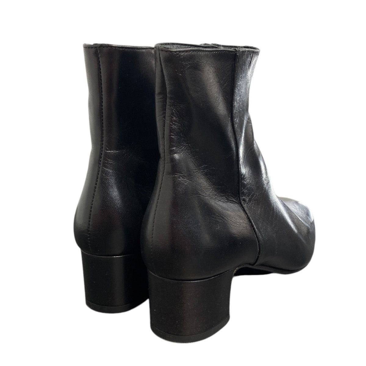 ラウンドトゥミドルブーツサイドジップブーツF03005