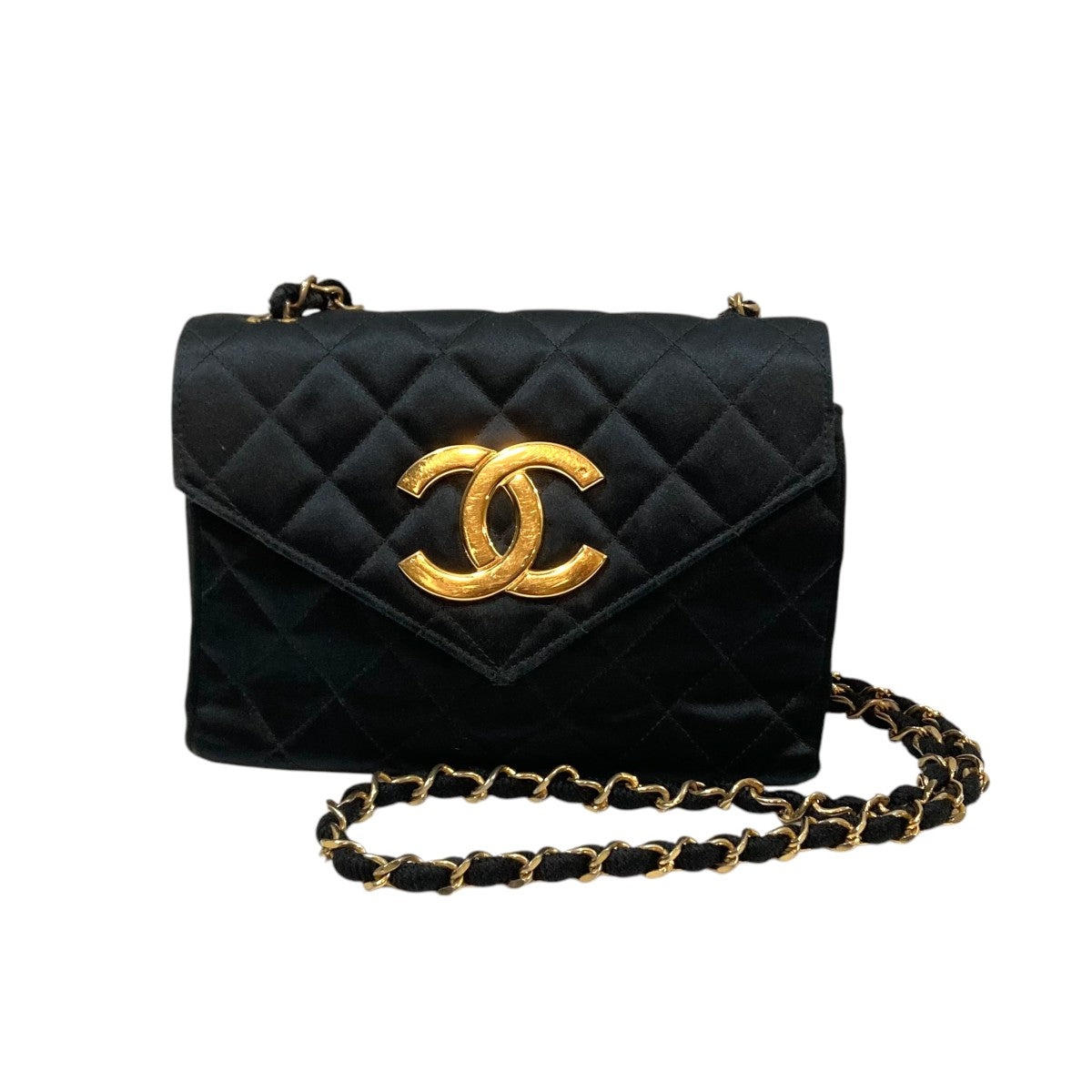 CHANEL(シャネル) コスモスラインチェーンショルダーバッグ ブラック