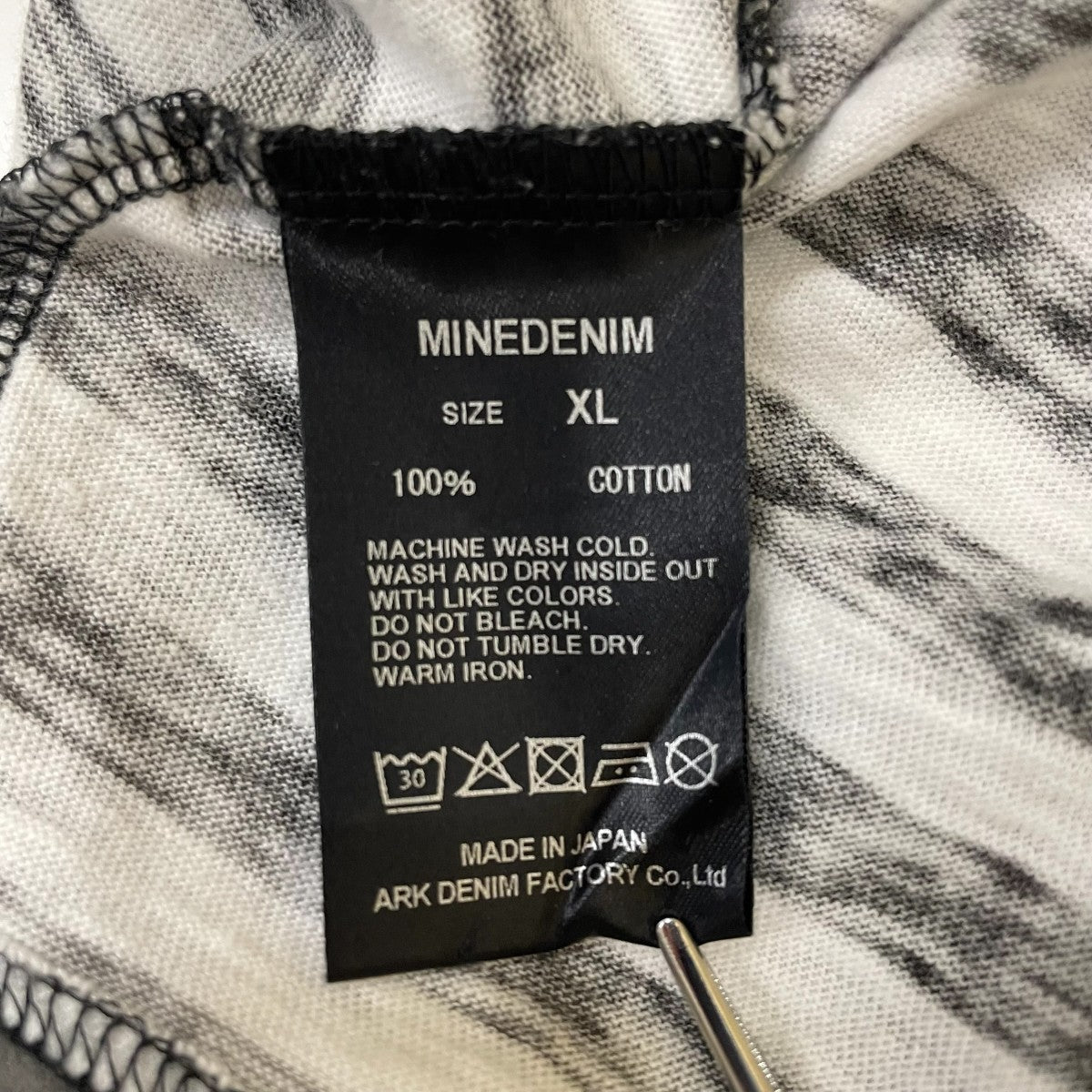 MINEDENIM Hazy Border T-SH半袖カットソー2206-6001-07-XL2 古着・中古-5枚目のアイテム画像