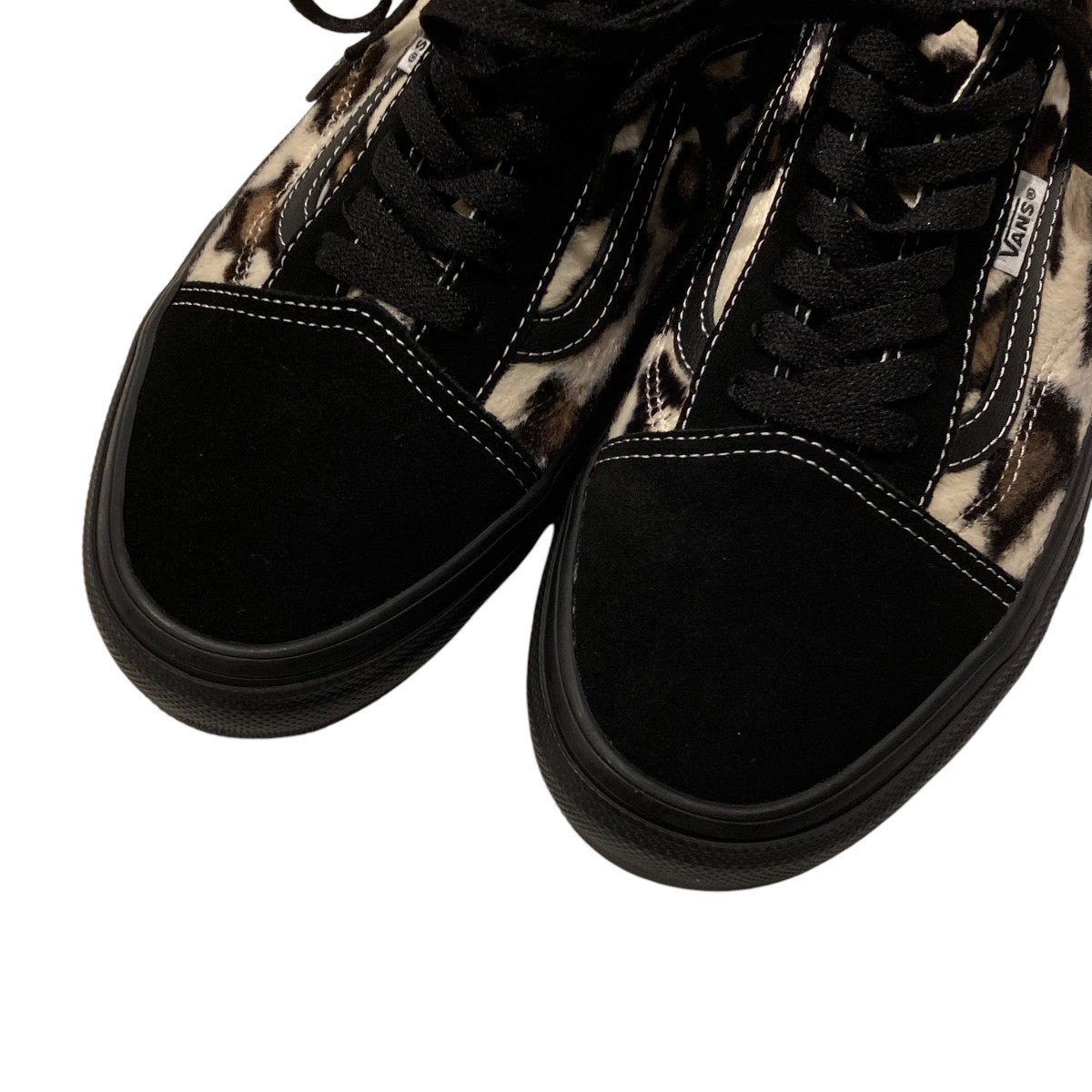 Supreme×VANS Leopard Old Skoolスニーカー ブラック サイズ