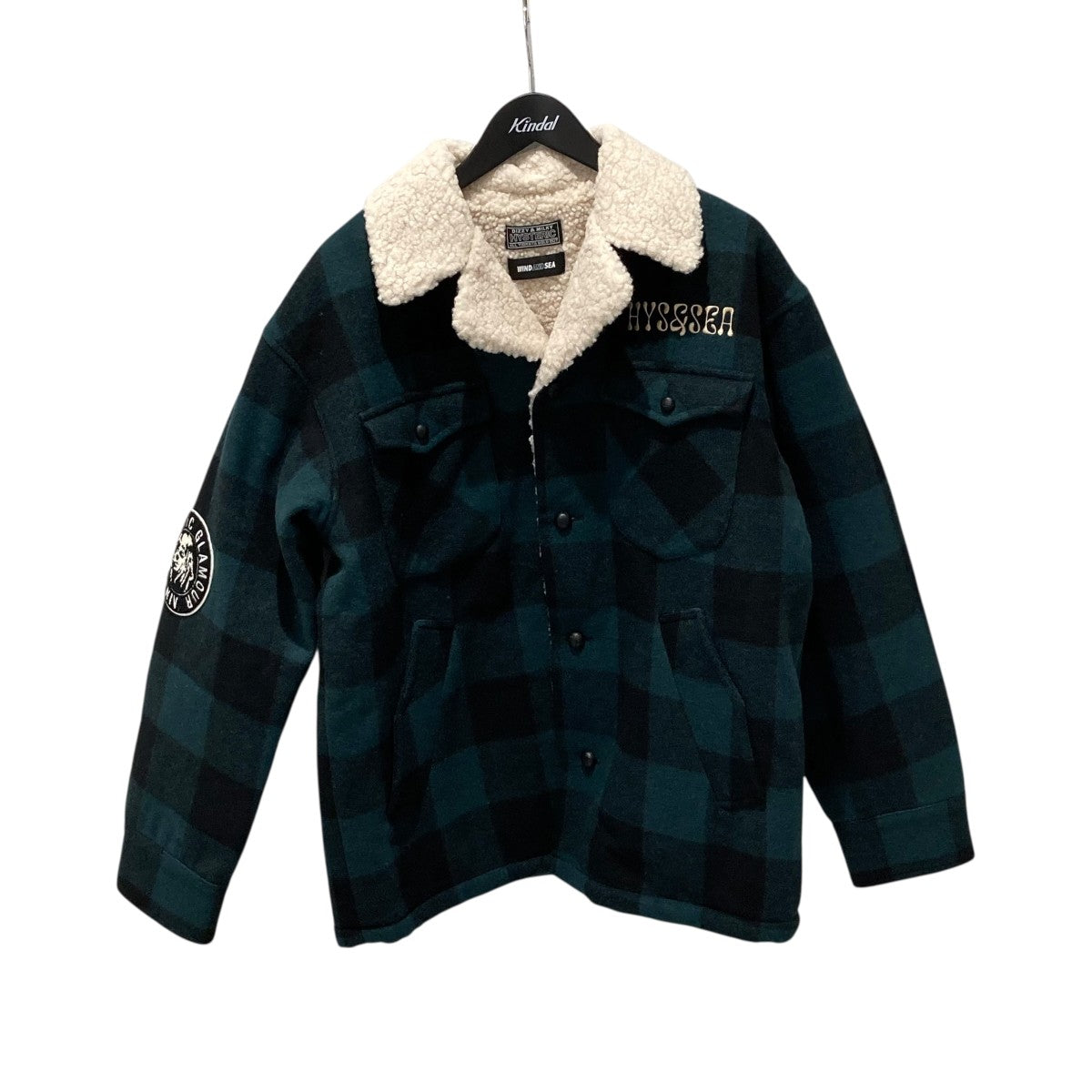 WIND AND SEA×HYSTERIC GLAMOUR チェックボアランチコートWDS-C-HYS-24