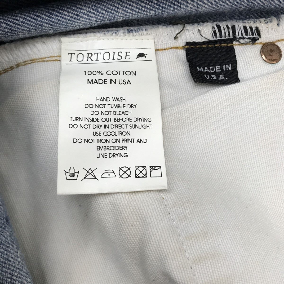 TORTOISE 加工デニムパンツ 古着・中古-7枚目のアイテム画像