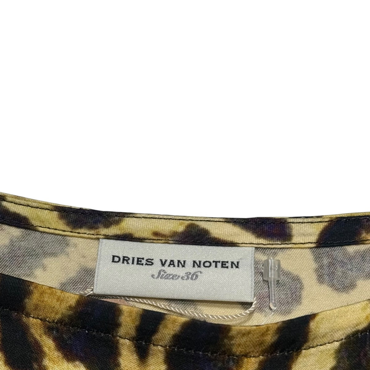 ドリスヴァンノッテン DRIES VAN NOTEN レオパード 半袖ブラウス ベージュ サイズ：36 DRIES VAN NOTEN(ドリスヴァンノッテン) レオパード半袖ブラウス