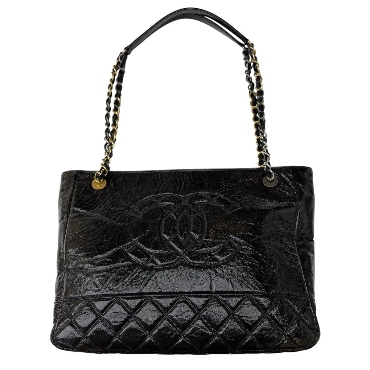 CHANEL(シャネル) エナメルトートバッグ 3****824 ブラック｜【公式