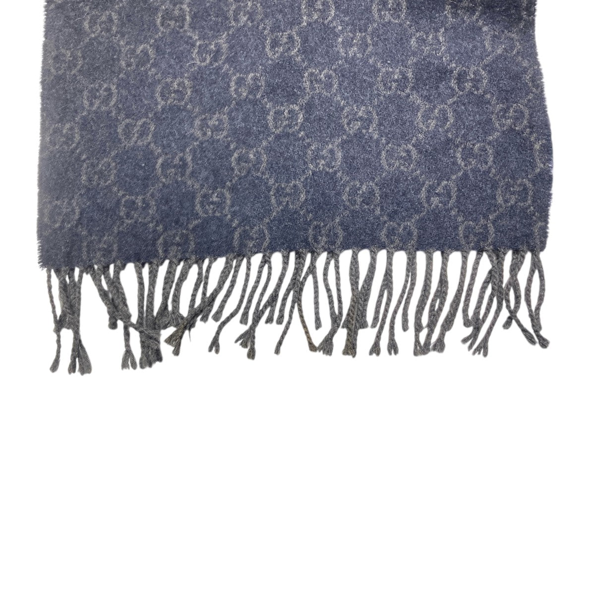 GUCCI(グッチ) マフラー ネイビー×グレー｜【公式】カインドオル