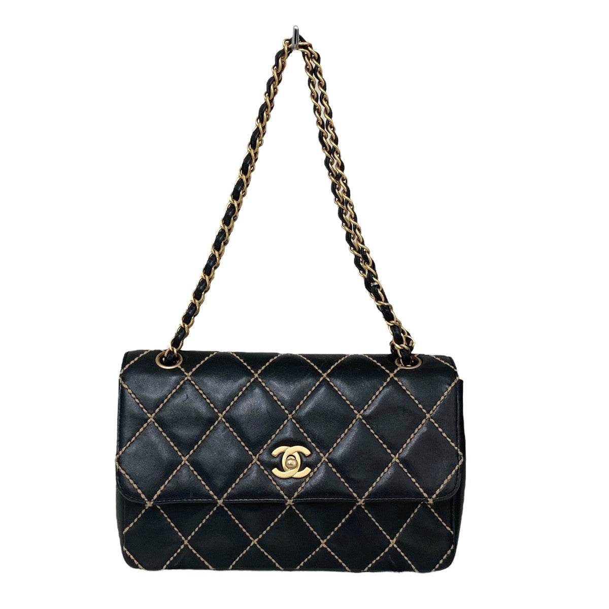CHANEL ワイルドステッチ マトラッセチェーンショルダーバッグ 古着・中古-1枚目のアイテム画像