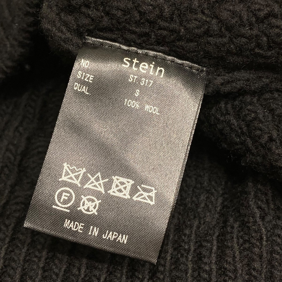stein(シュタイン) ケーブルニットST.317 ST.317 ブラック サイズ S