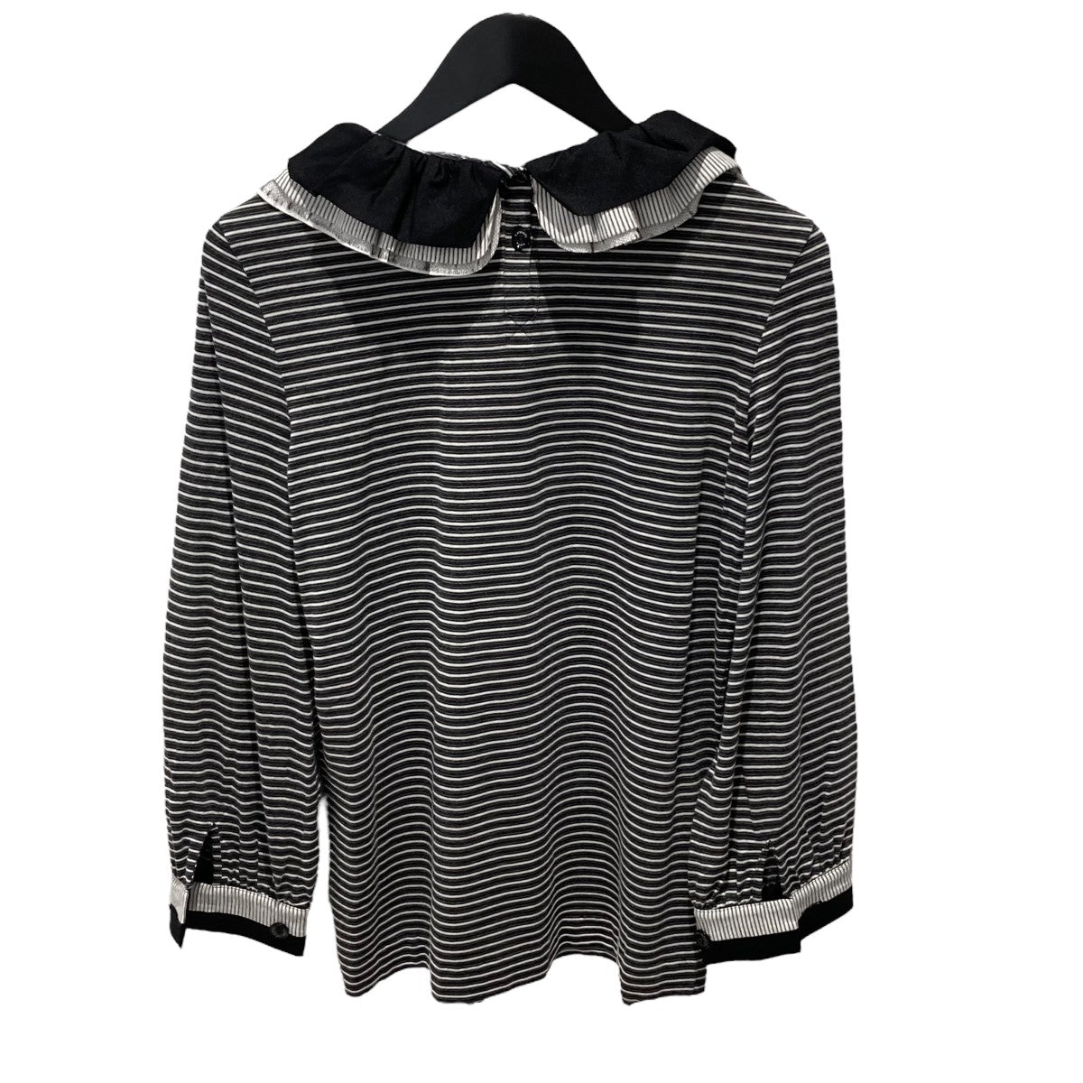 シャネル CHANEL ボーダー ロングスリーブカットソー P34294K00963 ブラック×グレー サイズ：40 CHANEL(シャネル) ボーダーロングスリーブカットソー