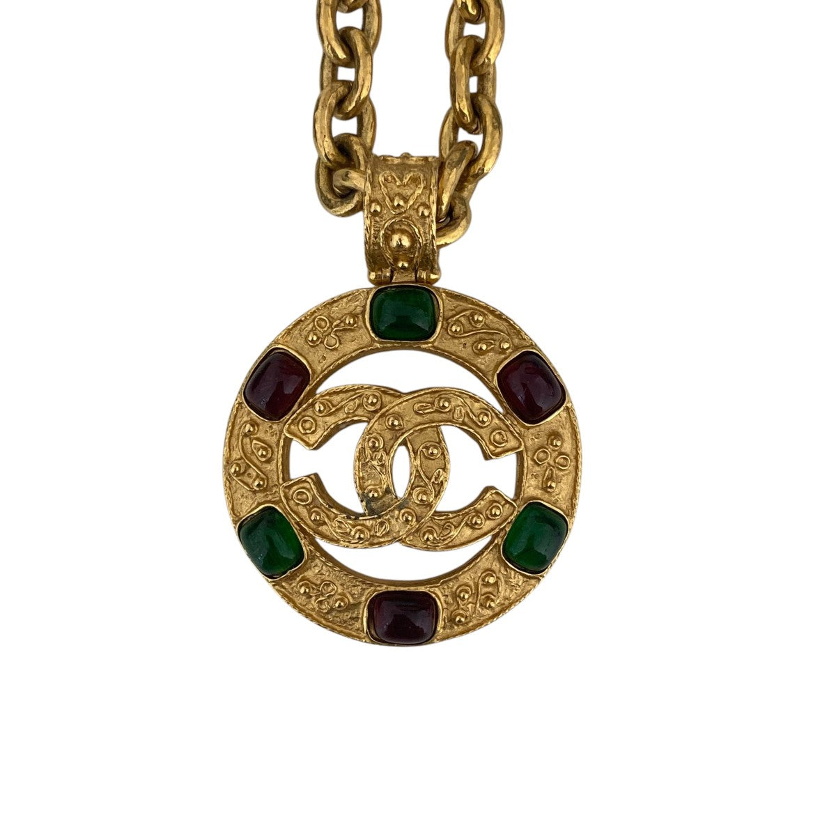 CHANEL カラーストンネックレス94A 古着・中古-1枚目のアイテム画像