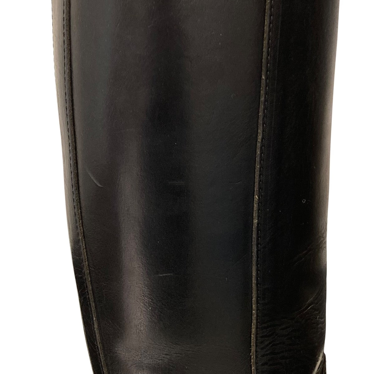 ANN DEMEULEMEESTER ブラックロングブーツ　37 ANN DEMEULEMEESTER(アンドゥムルメステール) レースアップ