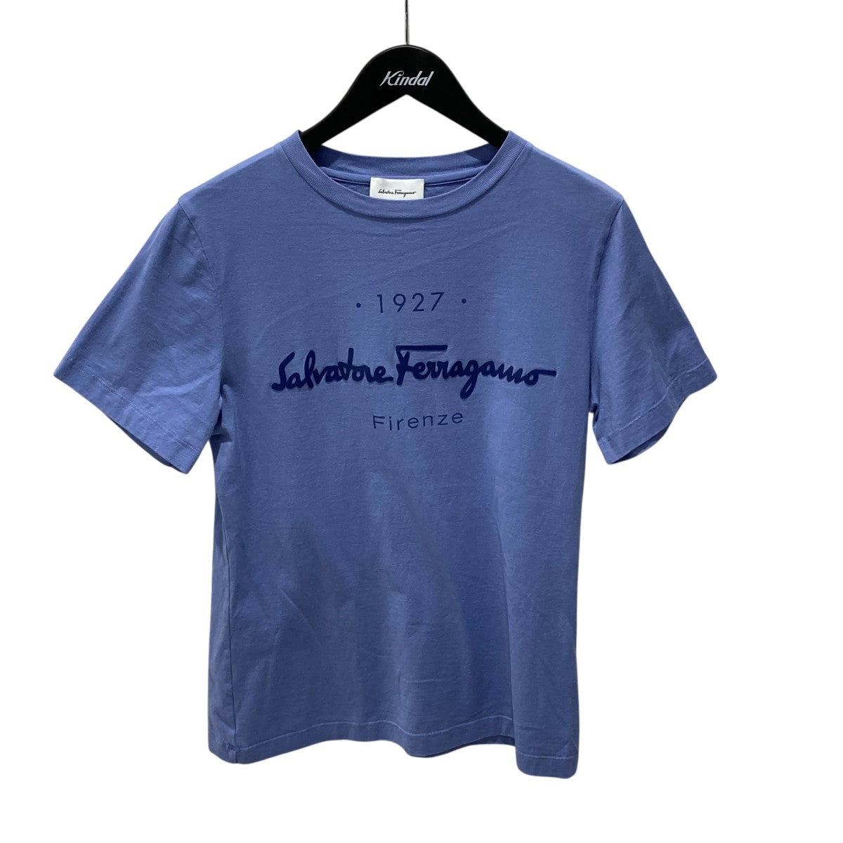 サルヴァトーレフェラガモ Salvatore Ferragamo 半袖Tシャツ 11C466 ブルー サイズ：M Salvatore Ferragamo(サルヴァトーレフェラガモ) 半袖Tシャツ