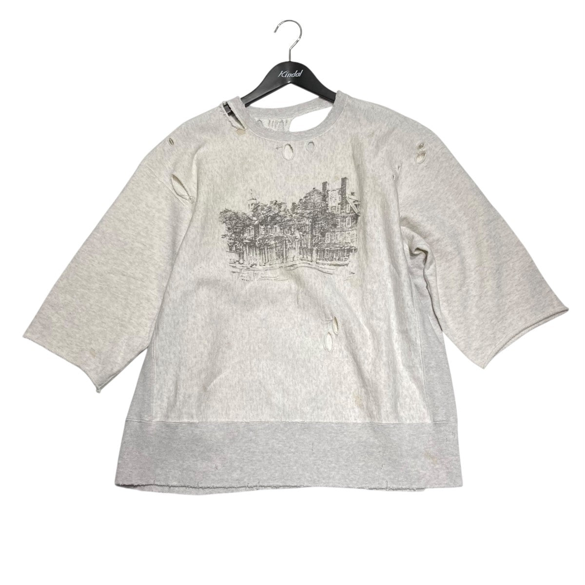 ANCELLM(アンセルム) 23SSCRASH CREWNECK 3 4 SLEEVE SWEAT