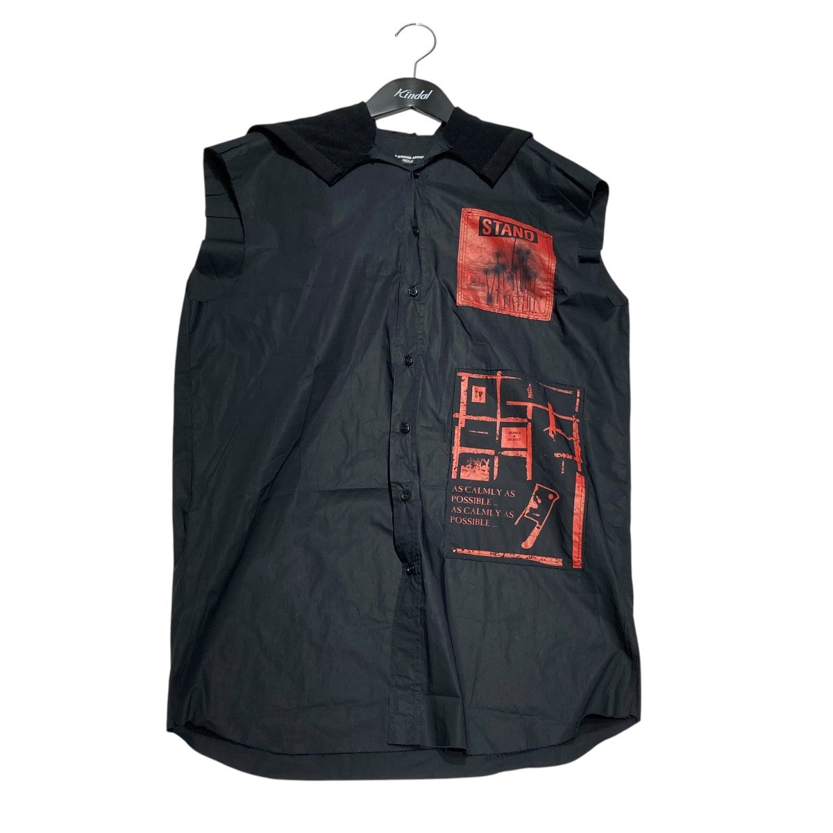 RAF SIMONS(ラフシモンズ) テロ期 復刻 SLEEVELESS HOODED SHIRT
