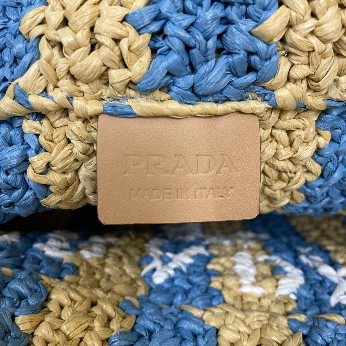 PRADA(プラダ) ストライプラフィアトートバッグ1BG422 1BG422