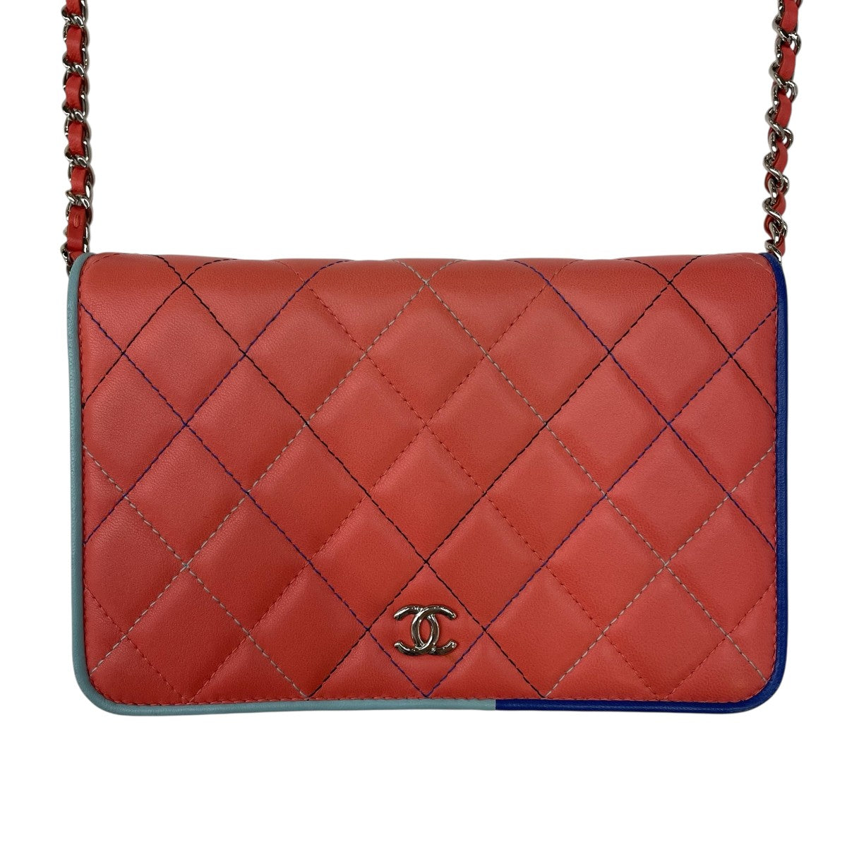 ☆CHANEL☆チェーンウォレット チェーンウォレット - シャイニー カーフスキン 、ブラック