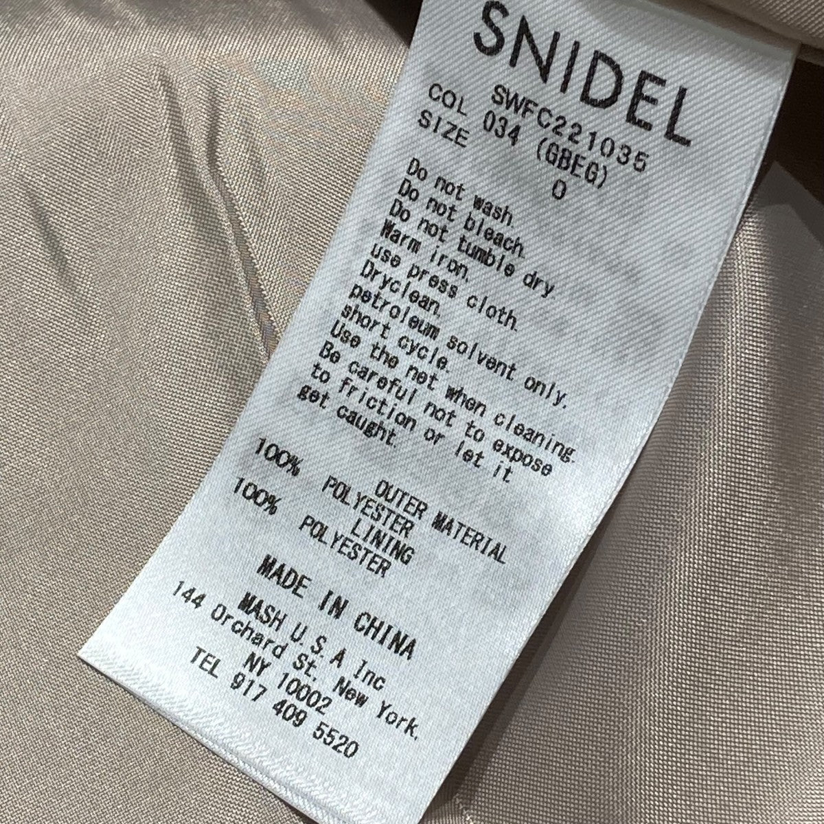 トレンチコートSWFC221035