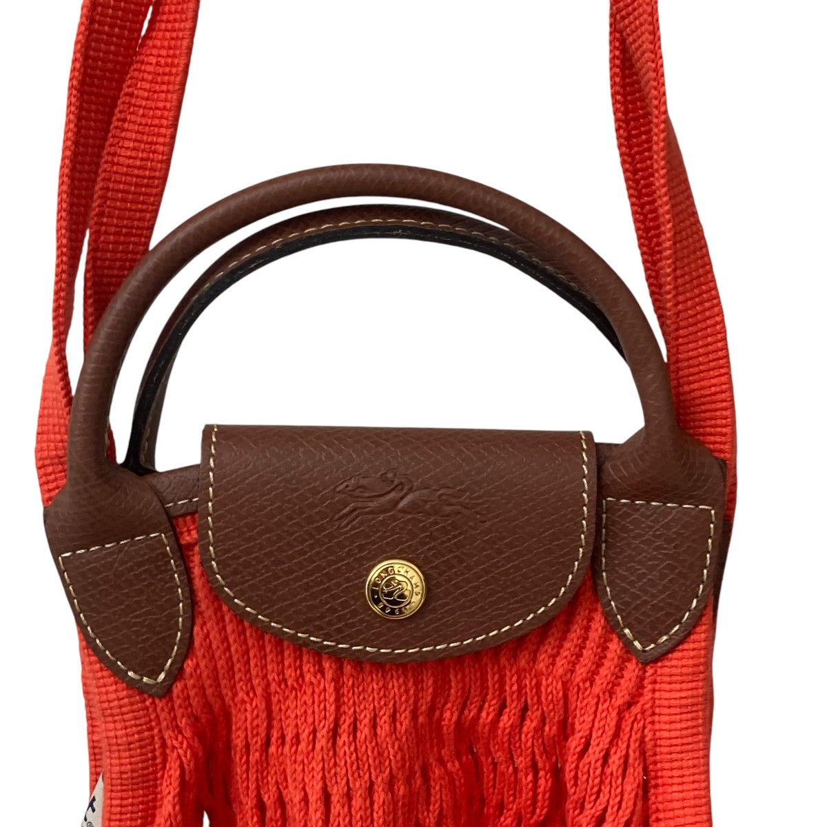 LONGCHAMP(ロンシャン) メッシュバッグ レッド｜【公式