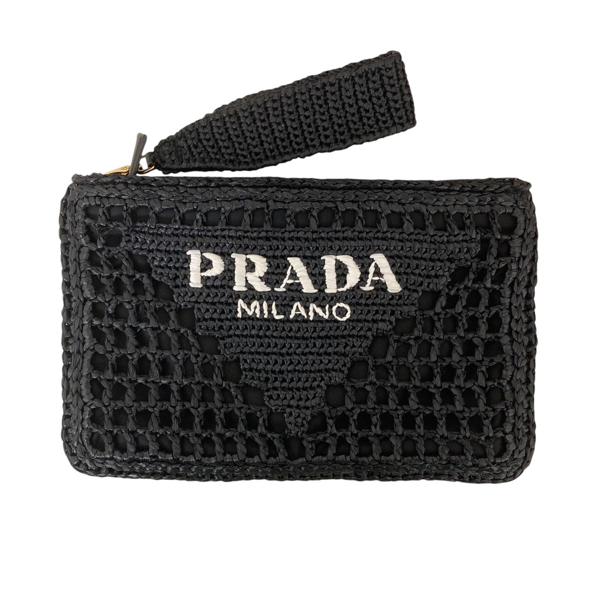 PRADA raffia envelopeラフィアハンドバッグ 古着・中古-1枚目のアイテム画像
