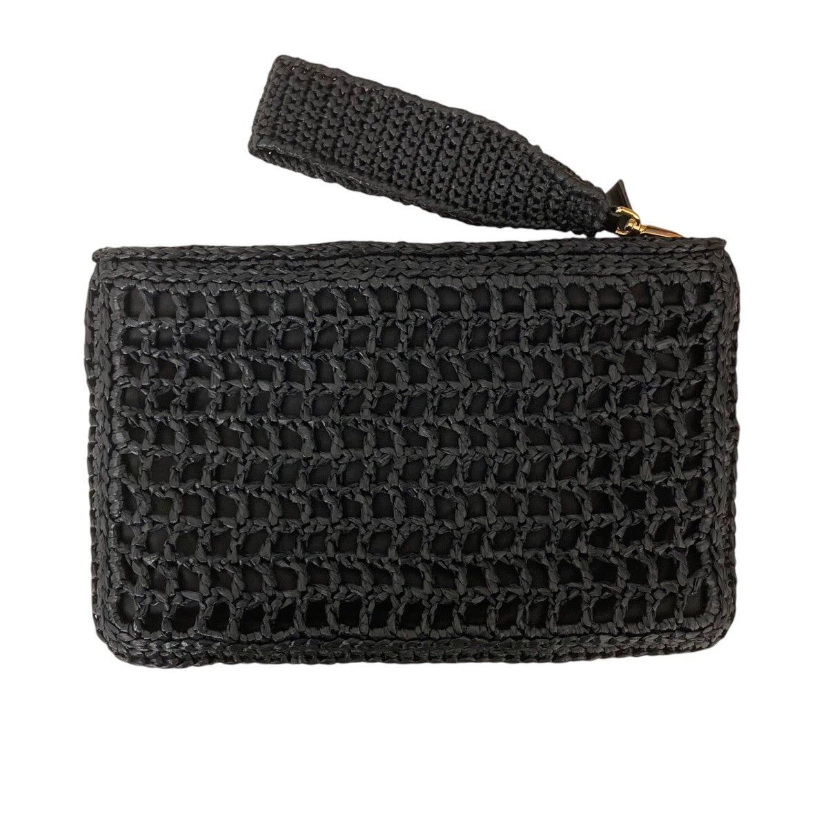 PRADA raffia envelopeラフィアハンドバッグ 古着・中古-2枚目のアイテム画像