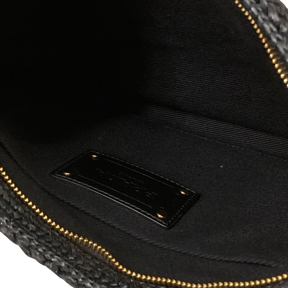 本日限定お値下げします PRADA ラフィア黒 かごバッグ ポンポン付き PRADA】プラダ『ラフィア トートバッグ』1BG393 レディース 1週間保証