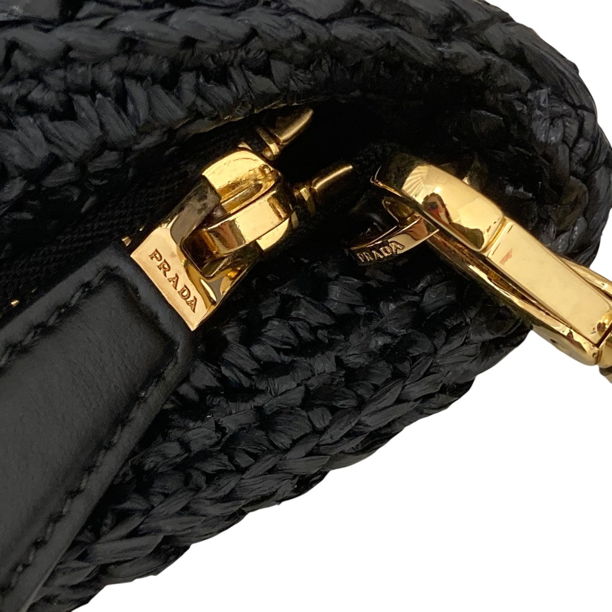 PRADA raffia envelopeラフィアハンドバッグ 古着・中古-5枚目のアイテム画像