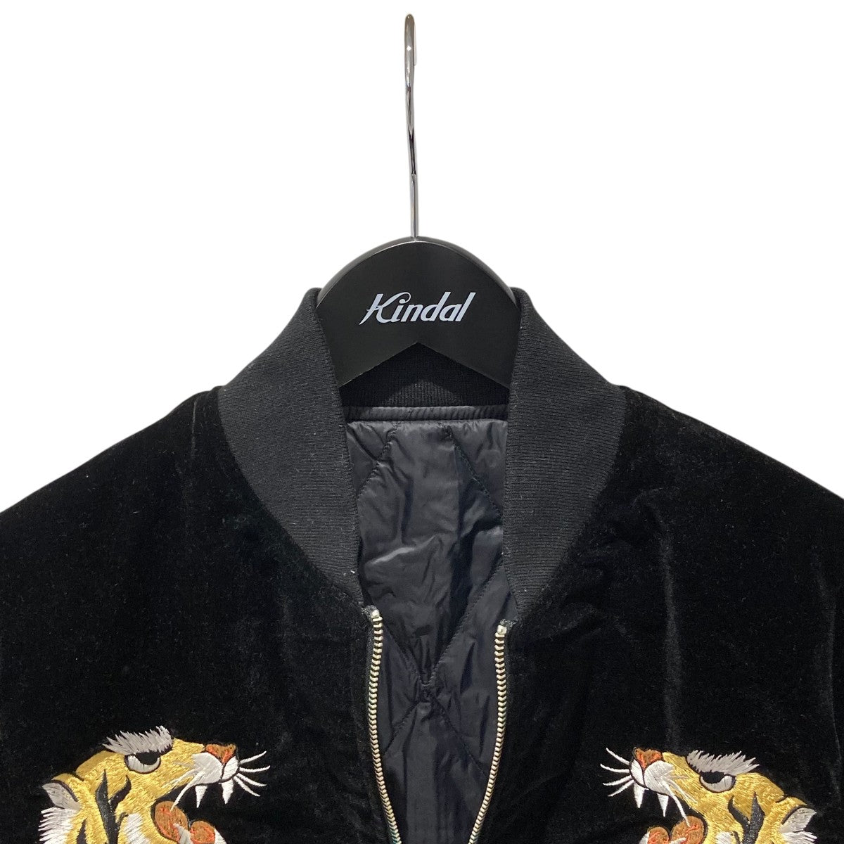 TAION(タイオン) リバーシブルスカジャンダウンジャケット ブラック