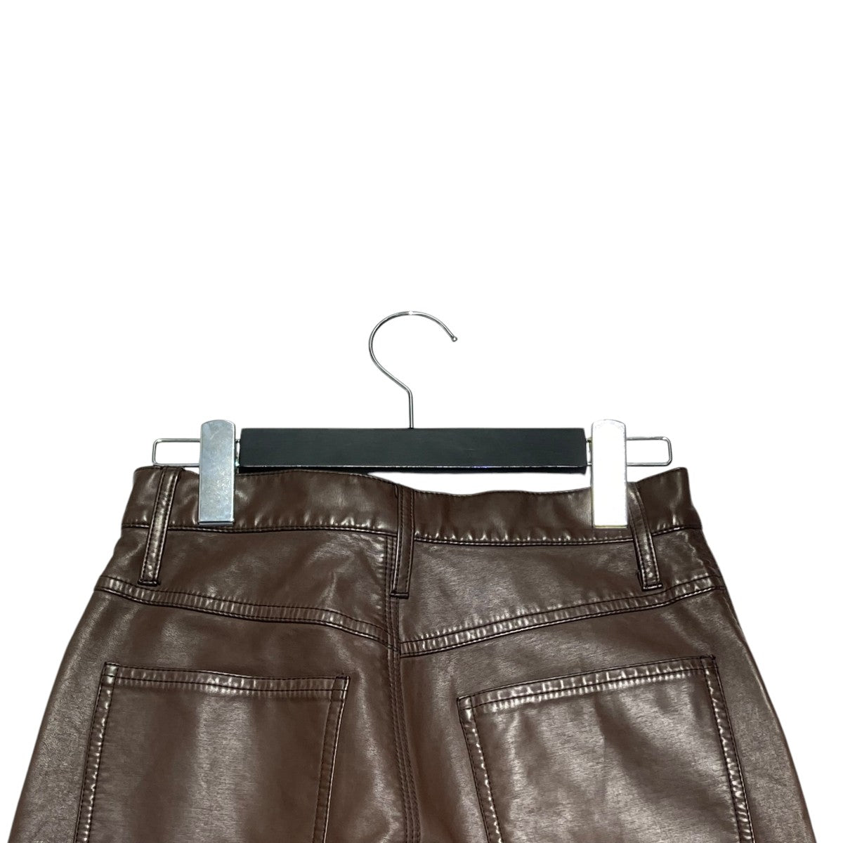 Washed Vegan Leather Wide Straight Pantsレザーパンツ21232465103