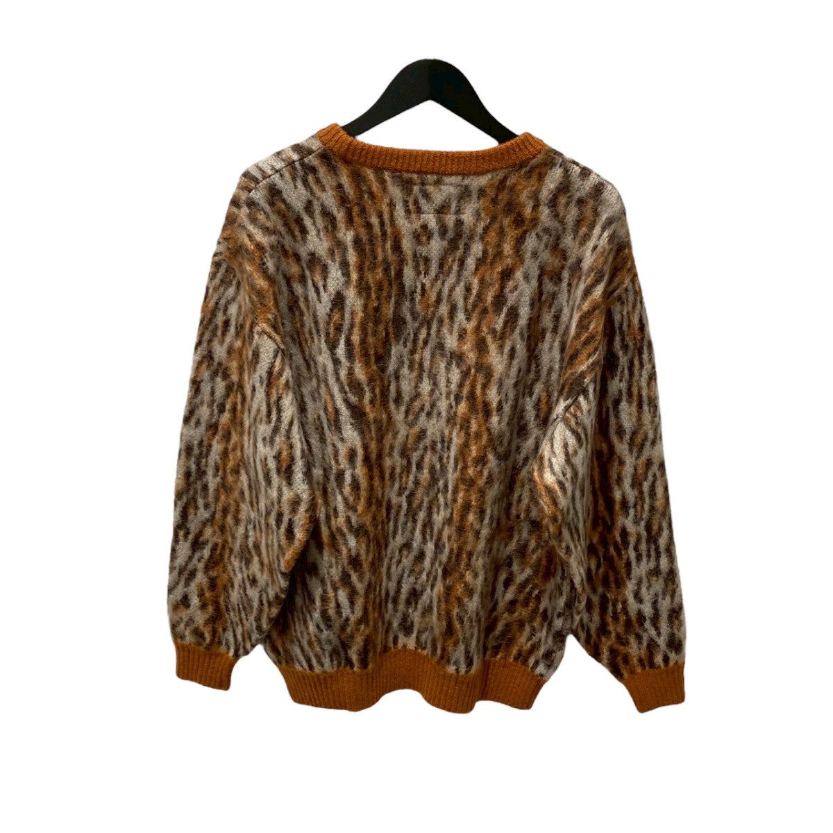 Leopard Jacquard knit Sweaterクルーネックニット