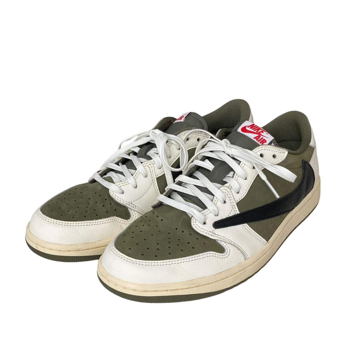 NIKE×TRAVIS SCOTT Air Jordan 1 Low OG SP Reverse OliveローカットスニーカーDM7866-200 古着・中古-1枚目のアイテム画像