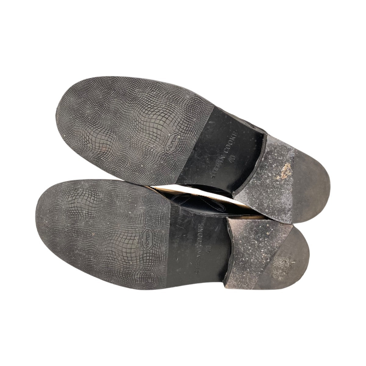 stefan cooke(ステファンクック) SLASHED SLIP ONレザーシューズ