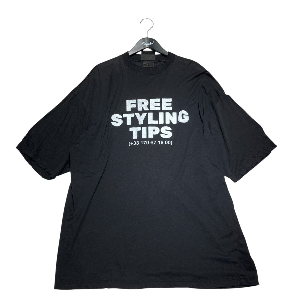 バレンシアガ BALENCIAGA メッセージプリントＴシャツ 661705 オレンジ サイズ：S BALENCIAGA(バレンシアガ) メッセージプリントTシャツ661705