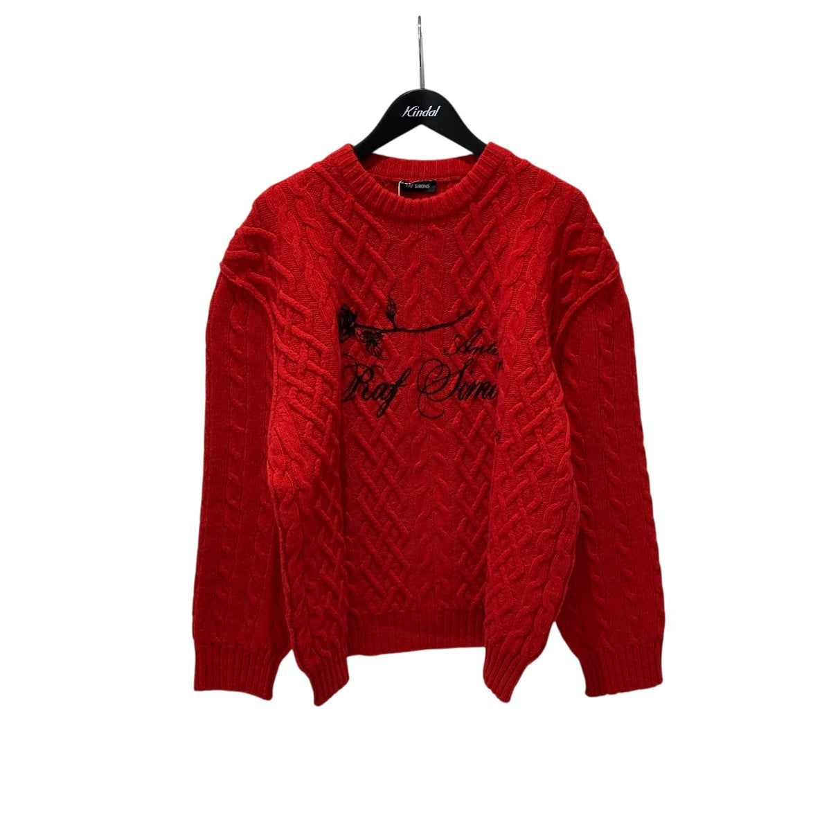19AWPRINTED ARAN KNIT SWEATERクルーネックニット
