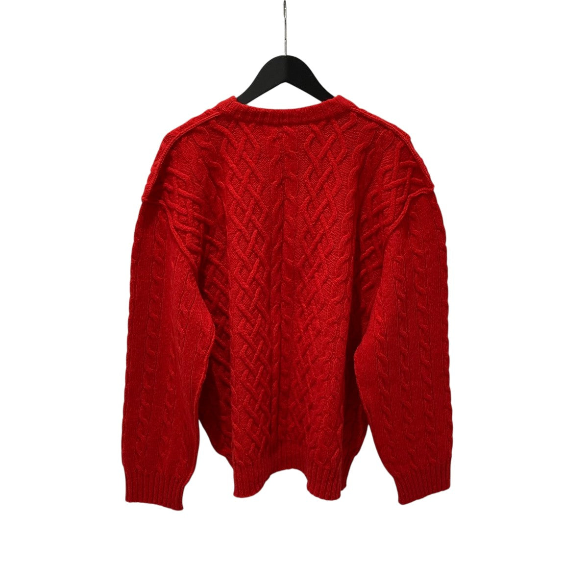 19AWPRINTED ARAN KNIT SWEATERクルーネックニット