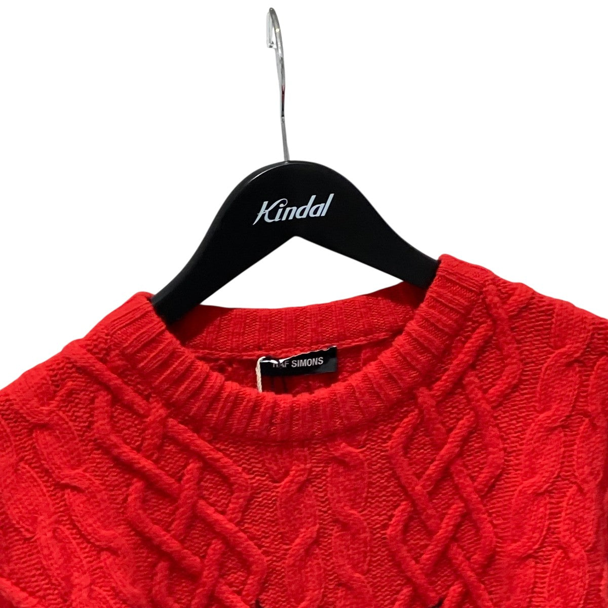 19AWPRINTED ARAN KNIT SWEATERクルーネックニット