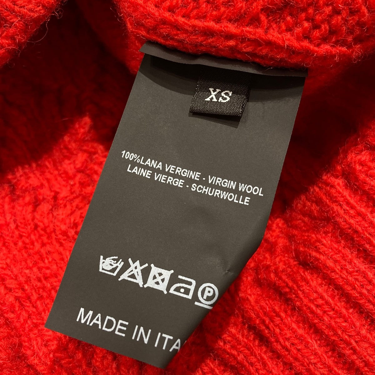 19AWPRINTED ARAN KNIT SWEATERクルーネックニット