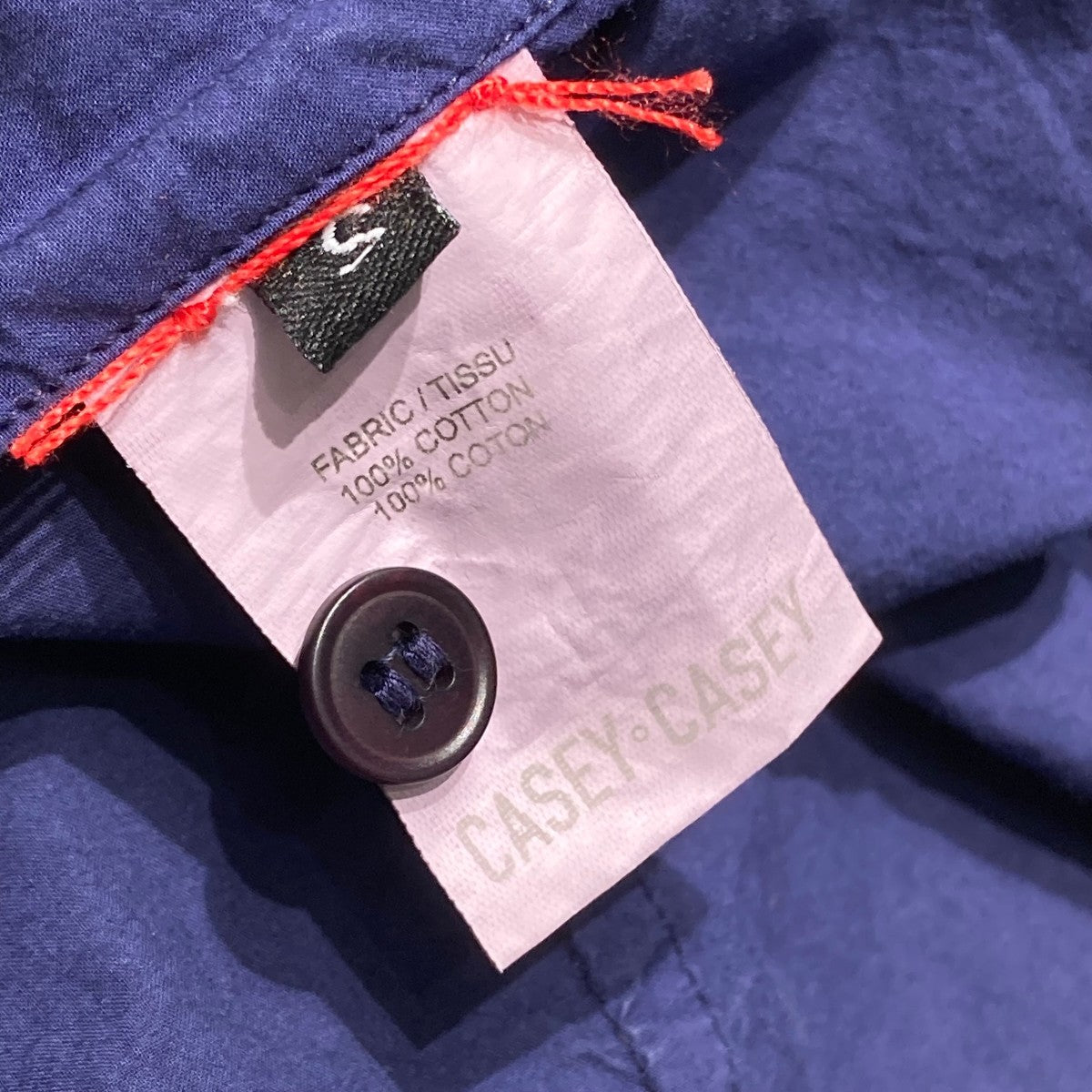 新品　CASEY CASEY ケイシー　長袖コットンシャツ　フランス製　ネイビー 楽天市場】casey casey ロングシャツの通販