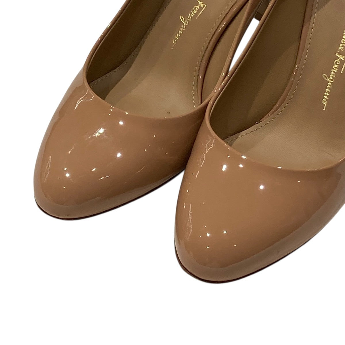 サルヴァトーレ フェラガモ Ferragamo パンプス 5 Dベージュ22.5 Salvatore Ferragamo(サルヴァトーレフェラガモ) ヒールパンプス