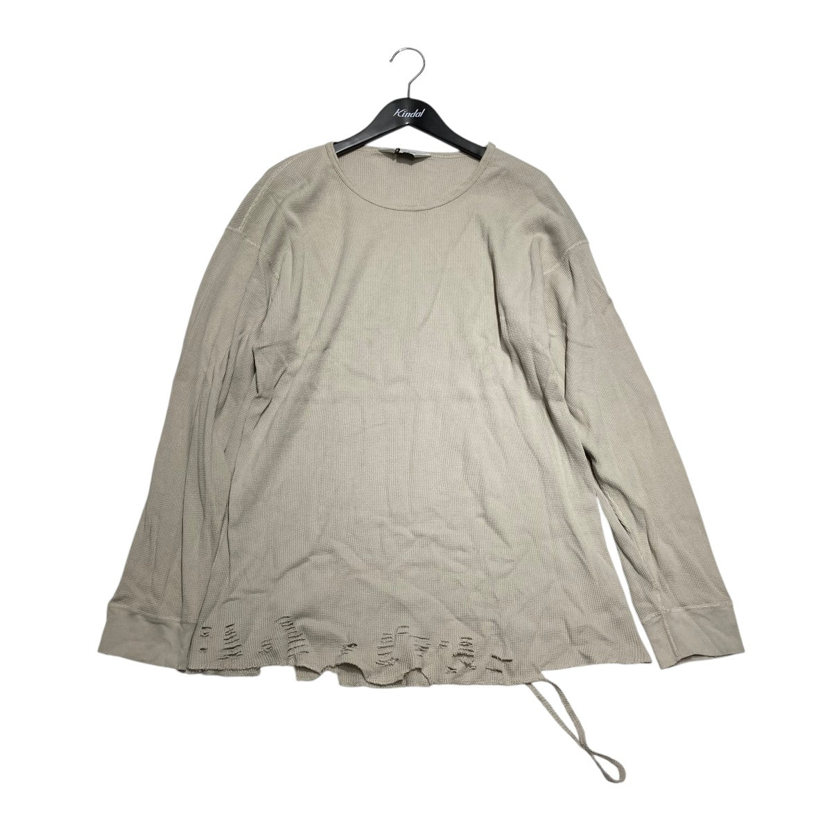 ANCELLM(アンセルム) DAMAGE WAFFLE CREW LS T-SHIRTサーマル