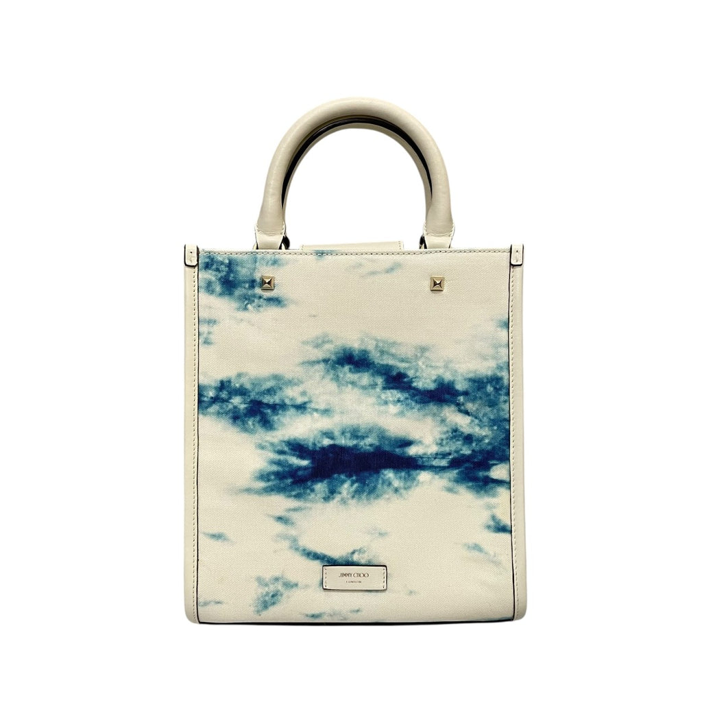 JIMMY CHOO(ジミーチュウ) MINI N／S マーブルデニム TOTE BAG2WAY 