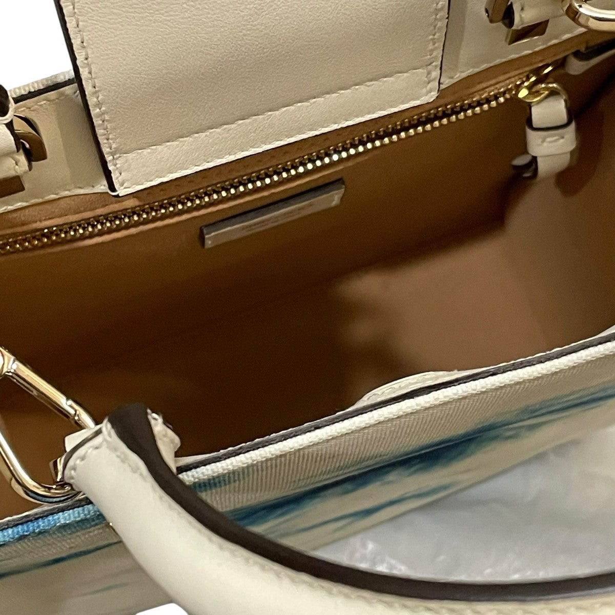 JIMMY CHOO MINI N／S マーブルデニム TOTE BAG2WAYバッグ 古着・中古-6枚目のアイテム画像